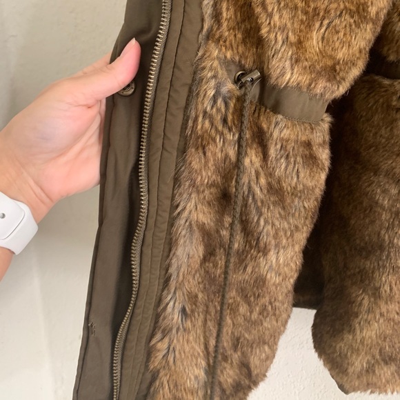 Barneys New York faux fur lined canvas parka - Picture 4 of 7